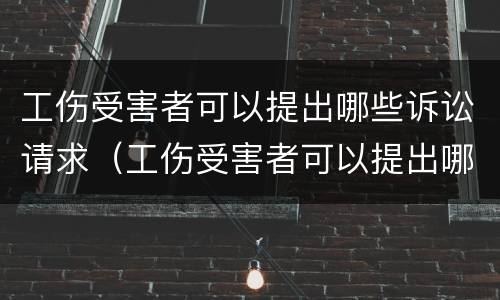 工伤受害者可以提出哪些诉讼请求（工伤受害者可以提出哪些诉讼请求呢）