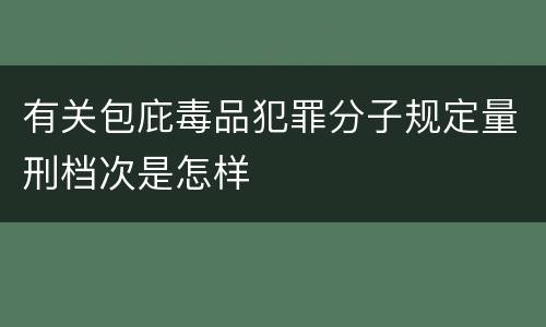 有关包庇毒品犯罪分子规定量刑档次是怎样