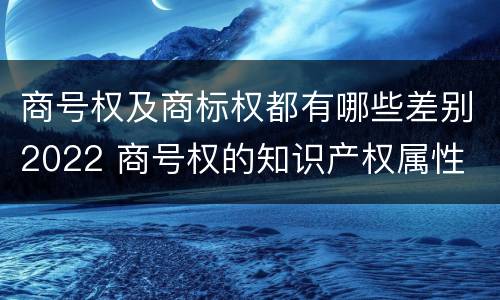 商号权及商标权都有哪些差别2022 商号权的知识产权属性