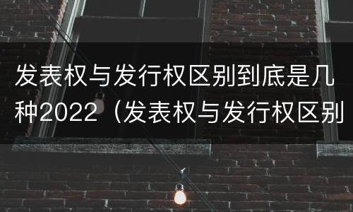 发表权与发行权区别到底是几种2022（发表权与发行权区别到底是几种2022年的）