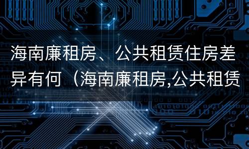 海南廉租房、公共租赁住房差异有何（海南廉租房,公共租赁住房差异有何影响）