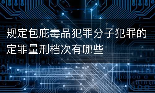 规定包庇毒品犯罪分子犯罪的定罪量刑档次有哪些