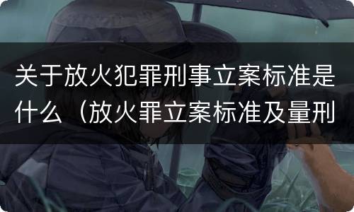 关于放火犯罪刑事立案标准是什么（放火罪立案标准及量刑）