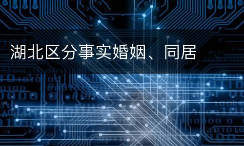 湖北区分事实婚姻、同居