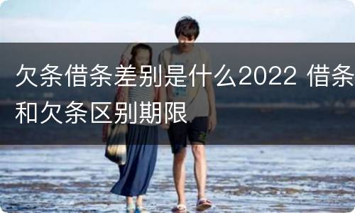 欠条借条差别是什么2022 借条和欠条区别期限