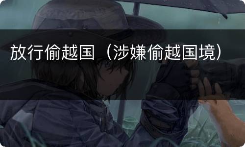 放行偷越国（涉嫌偷越国境）