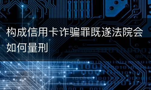 构成信用卡诈骗罪既遂法院会如何量刑