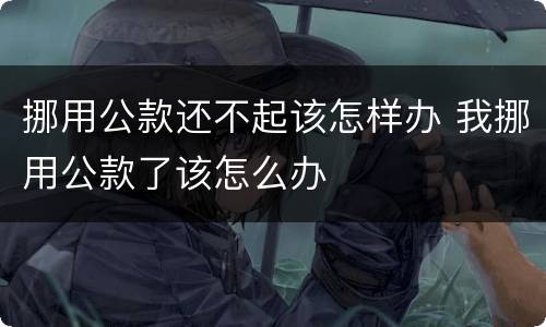 挪用公款还不起该怎样办 我挪用公款了该怎么办