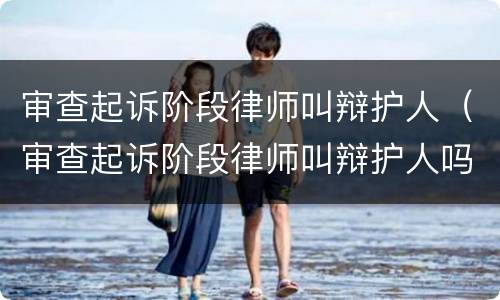审查起诉阶段律师叫辩护人（审查起诉阶段律师叫辩护人吗）