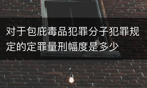 对于包庇毒品犯罪分子犯罪规定的定罪量刑幅度是多少