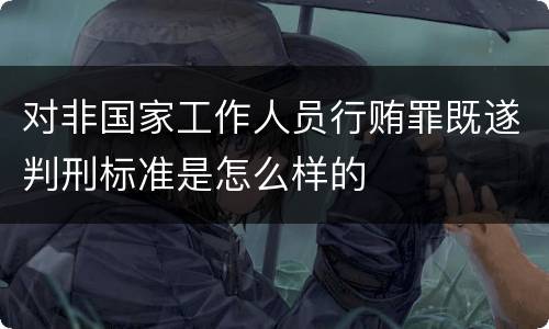 对非国家工作人员行贿罪既遂判刑标准是怎么样的