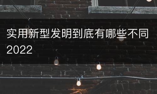实用新型发明到底有哪些不同2022