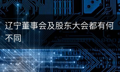 辽宁董事会及股东大会都有何不同