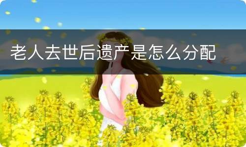 老人去世后遗产是怎么分配