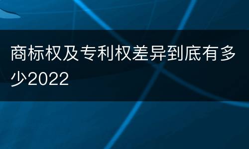 商标权及专利权差异到底有多少2022
