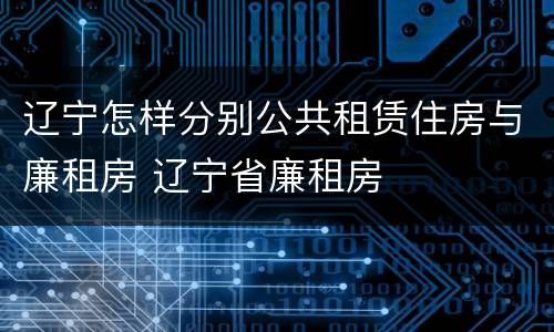 辽宁怎样分别公共租赁住房与廉租房 辽宁省廉租房