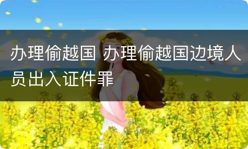 办理偷越国 办理偷越国边境人员出入证件罪