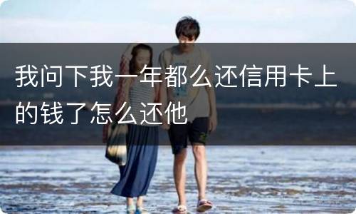 我问下我一年都么还信用卡上的钱了怎么还他