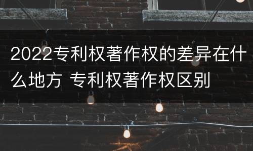 2022专利权著作权的差异在什么地方 专利权著作权区别