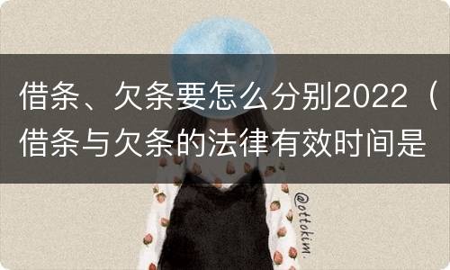 借条、欠条要怎么分别2022（借条与欠条的法律有效时间是多少）