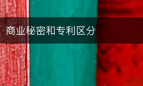 商业秘密和专利区分