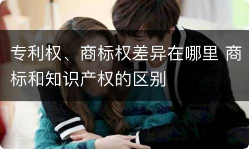 专利权、商标权差异在哪里 商标和知识产权的区别