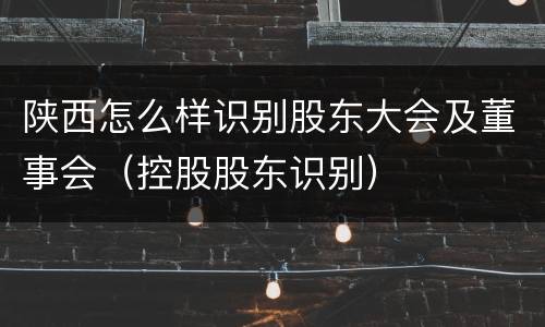 陕西怎么样识别股东大会及董事会（控股股东识别）