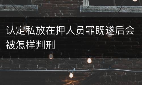 认定私放在押人员罪既遂后会被怎样判刑