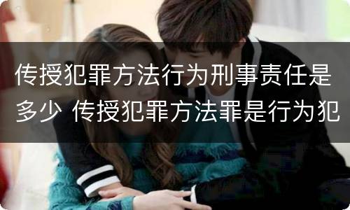 传授犯罪方法行为刑事责任是多少 传授犯罪方法罪是行为犯吗