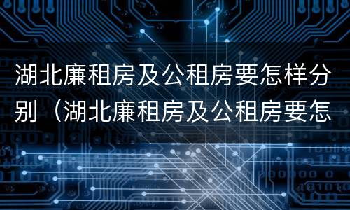 湖北廉租房及公租房要怎样分别（湖北廉租房及公租房要怎样分别申请的）