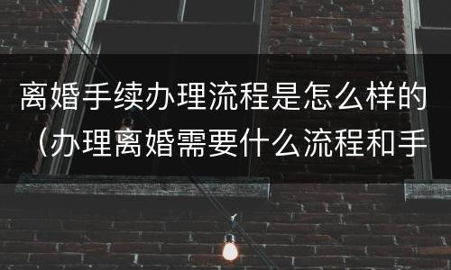 离婚手续办理流程是怎么样的（办理离婚需要什么流程和手续）