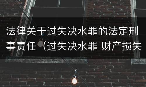 法律关于过失决水罪的法定刑事责任（过失决水罪 财产损失标准）