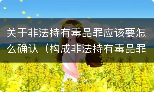 关于非法持有毒品罪应该要怎么确认（构成非法持有毒品罪必须是非法持有）