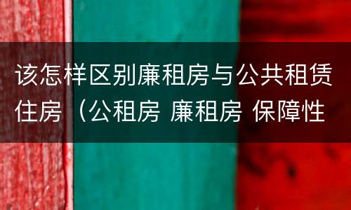 该怎样区别廉租房与公共租赁住房（公租房 廉租房 保障性住房区别）