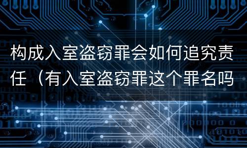 构成入室盗窃罪会如何追究责任（有入室盗窃罪这个罪名吗）