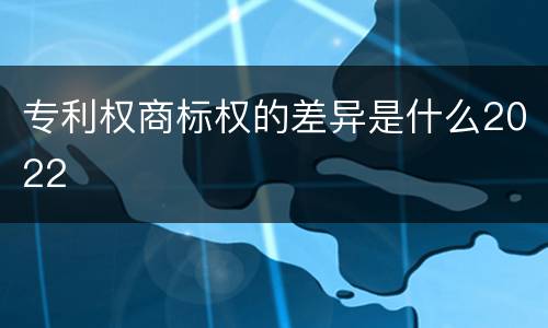 专利权商标权的差异是什么2022