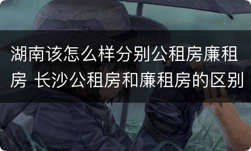 湖南该怎么样分别公租房廉租房 长沙公租房和廉租房的区别