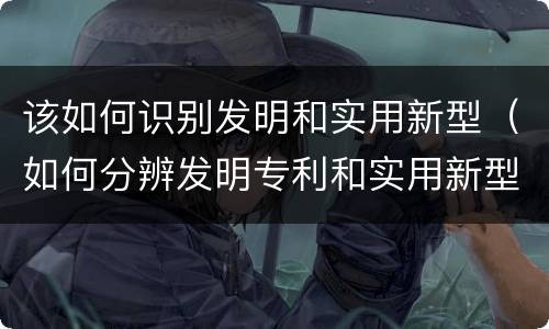 该如何识别发明和实用新型（如何分辨发明专利和实用新型）