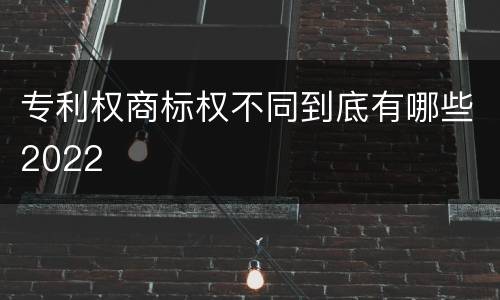 专利权商标权不同到底有哪些2022