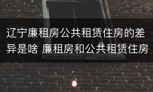 辽宁廉租房公共租赁住房的差异是啥 廉租房和公共租赁住房的区别