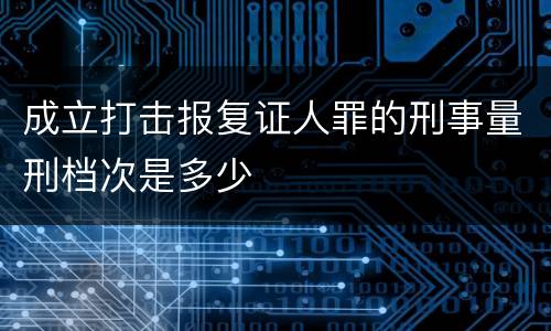 成立打击报复证人罪的刑事量刑档次是多少