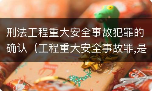 刑法工程重大安全事故犯罪的确认（工程重大安全事故罪,是指）