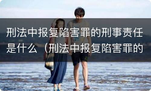 刑法中报复陷害罪的刑事责任是什么（刑法中报复陷害罪的刑事责任是什么意思）