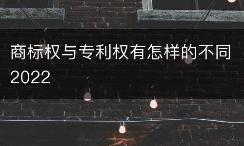 商标权与专利权有怎样的不同2022