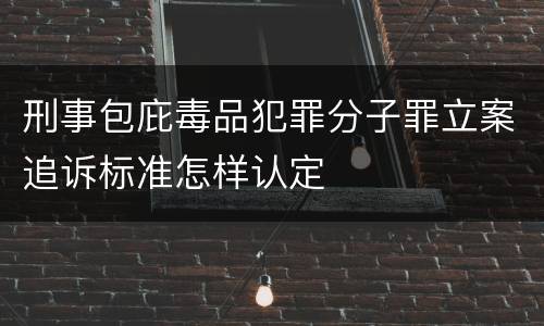 刑事包庇毒品犯罪分子罪立案追诉标准怎样认定