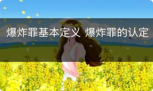 爆炸罪基本定义 爆炸罪的认定