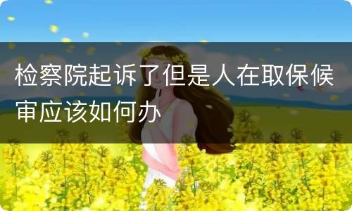 检察院起诉了但是人在取保候审应该如何办