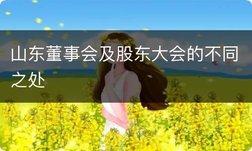 山东董事会及股东大会的不同之处