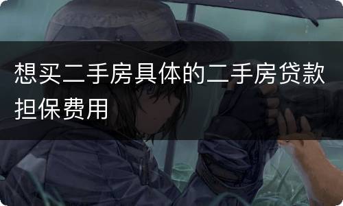 想买二手房具体的二手房贷款担保费用