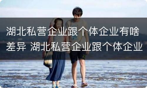 湖北私营企业跟个体企业有啥差异 湖北私营企业跟个体企业有啥差异吗